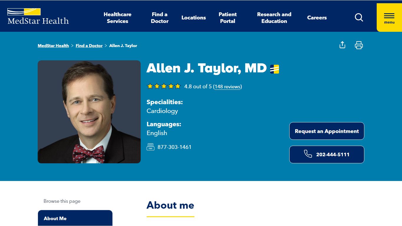 Allen J. Taylor, MD| Cardiology | MedStar Health